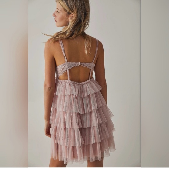 Free People After Midnight Babydoll Tulle Slip NWT - Picture 3 of 8
